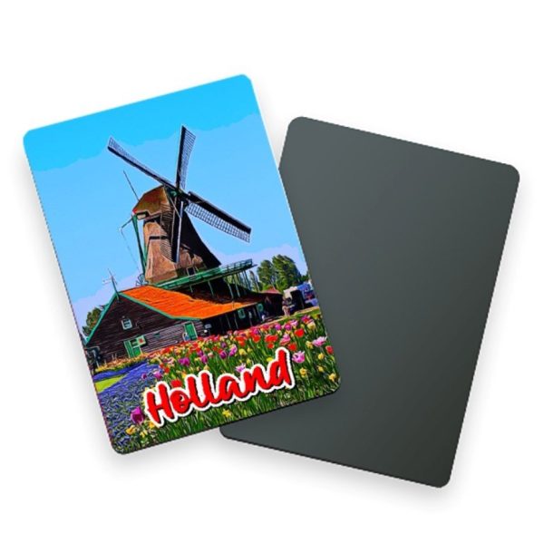 Magneet Holland molen zaans huisje blauwe lucht