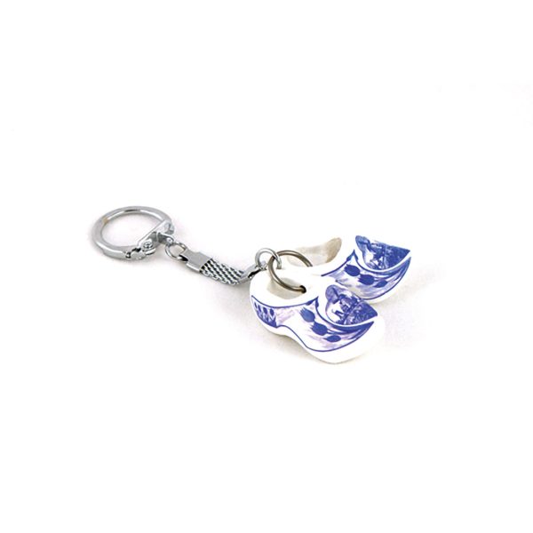 Klomp sleutelhanger dubbel Delfts blauw