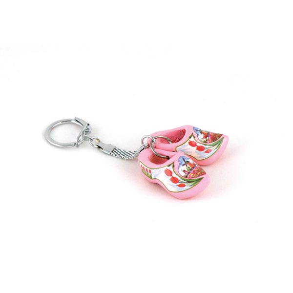 Klomp sleutelhanger dubbel roze