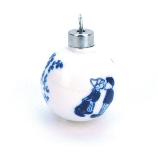 Kerstbal delfts blauw