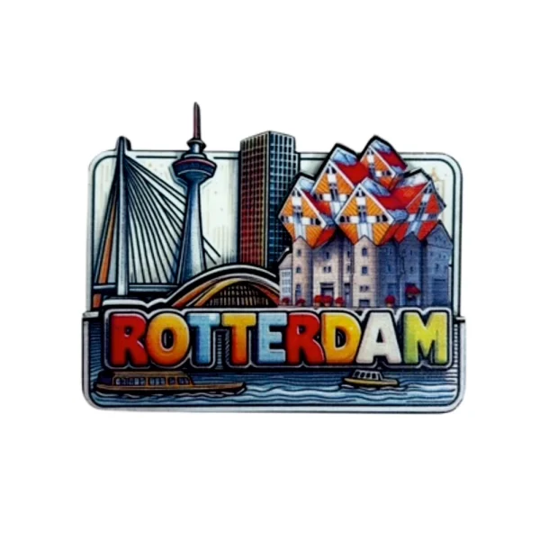 MDF magneet Rotterdam gekleurd