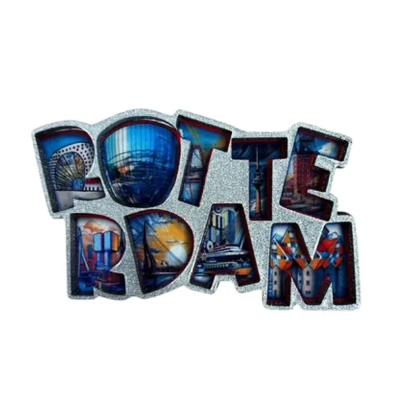 MDF magneet Rotterdam tekst