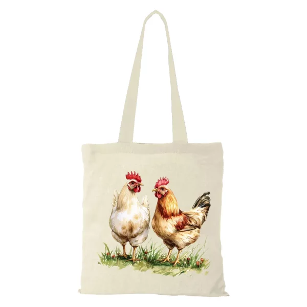 Canvas tas – 2 kippen