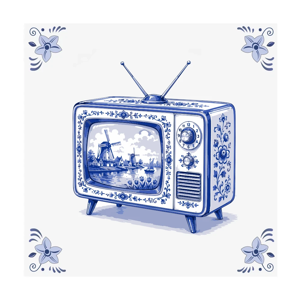 Delfts blauwe tegel Televisie