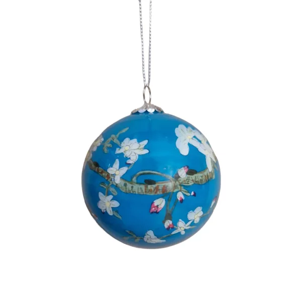Kerstbal Van Gogh Almond Blossom in luxe doosje