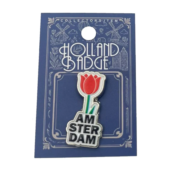 Pin Amsterdam tulp rood
