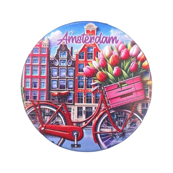 Spiegeldoosjes Amsterdam fiets - 12 stuks in display - Afbeelding 2