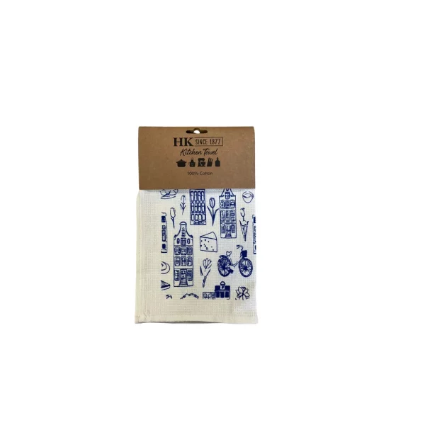 Theedoek Delfts blauw - 100% katoen - Afbeelding 2