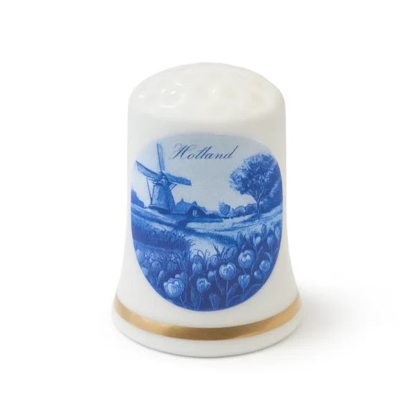 Vingerhoedje Holland molen delftsblauw