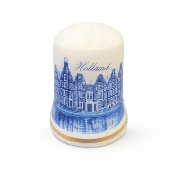 Vingerhoedje grachtenpanden delftsblauw